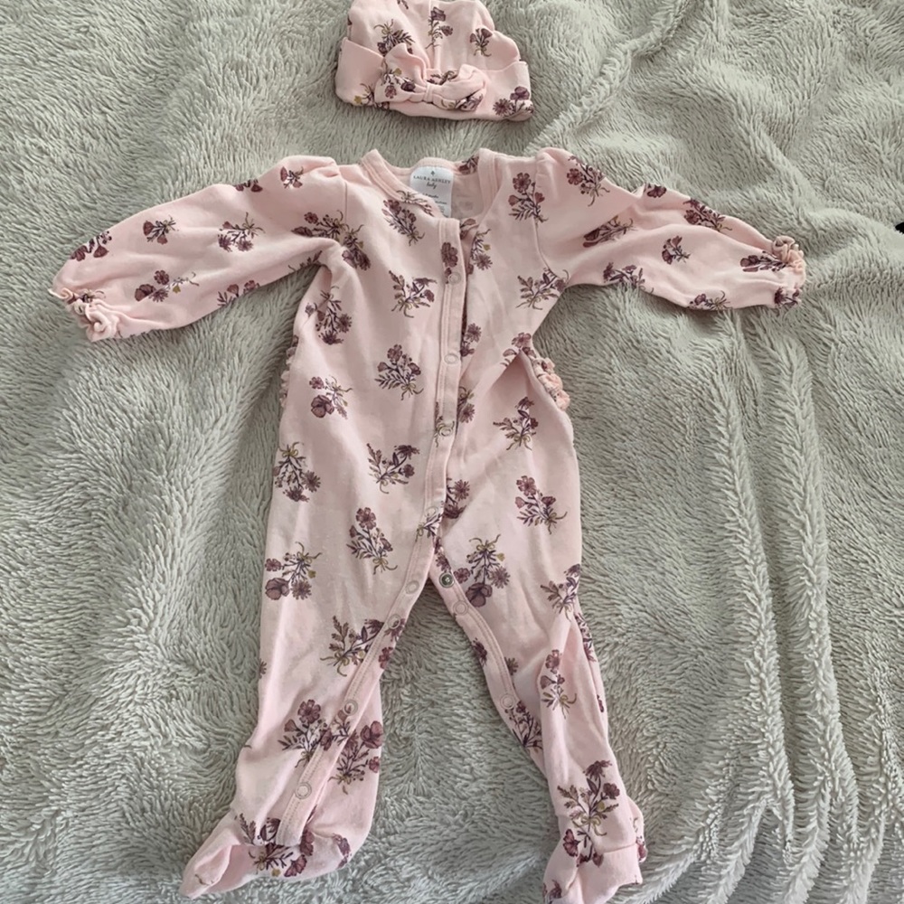 Laura Ashley Pink Pajamas with Hat